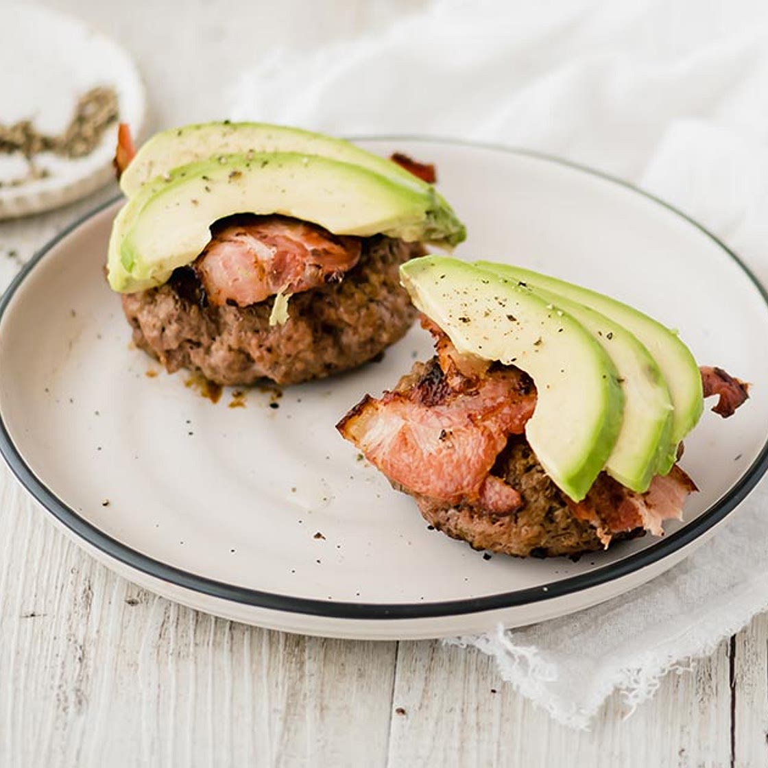 Paleo Avocado Bacon Burger