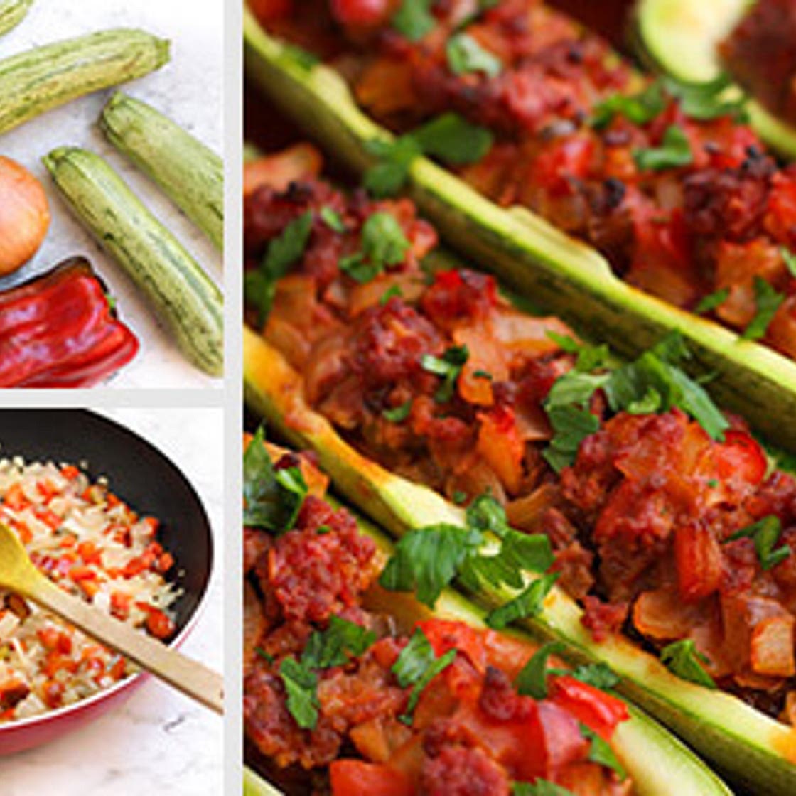 Taco-Stuffed Zucchini Boats