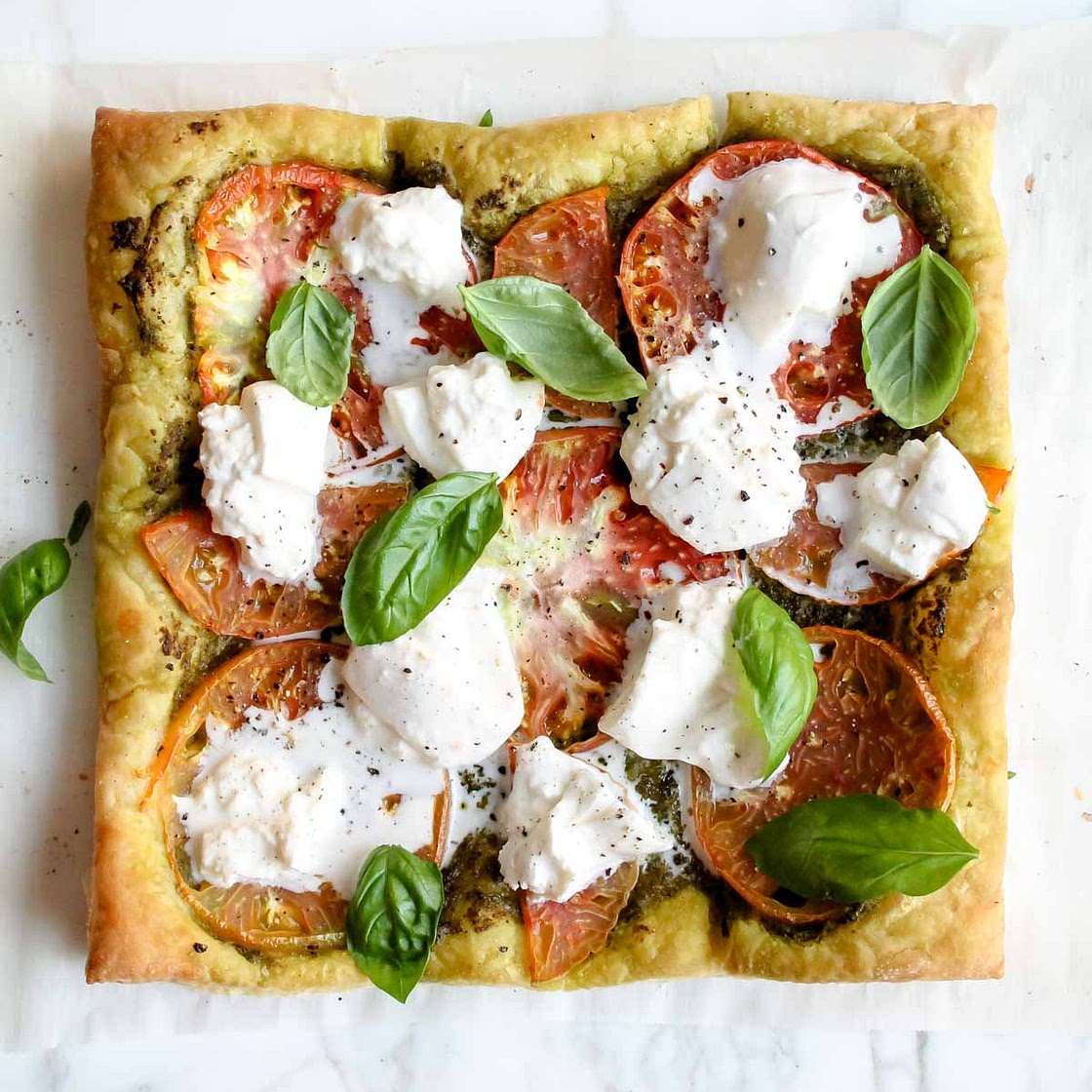 Heirloom Tomato & Burrata Tart
