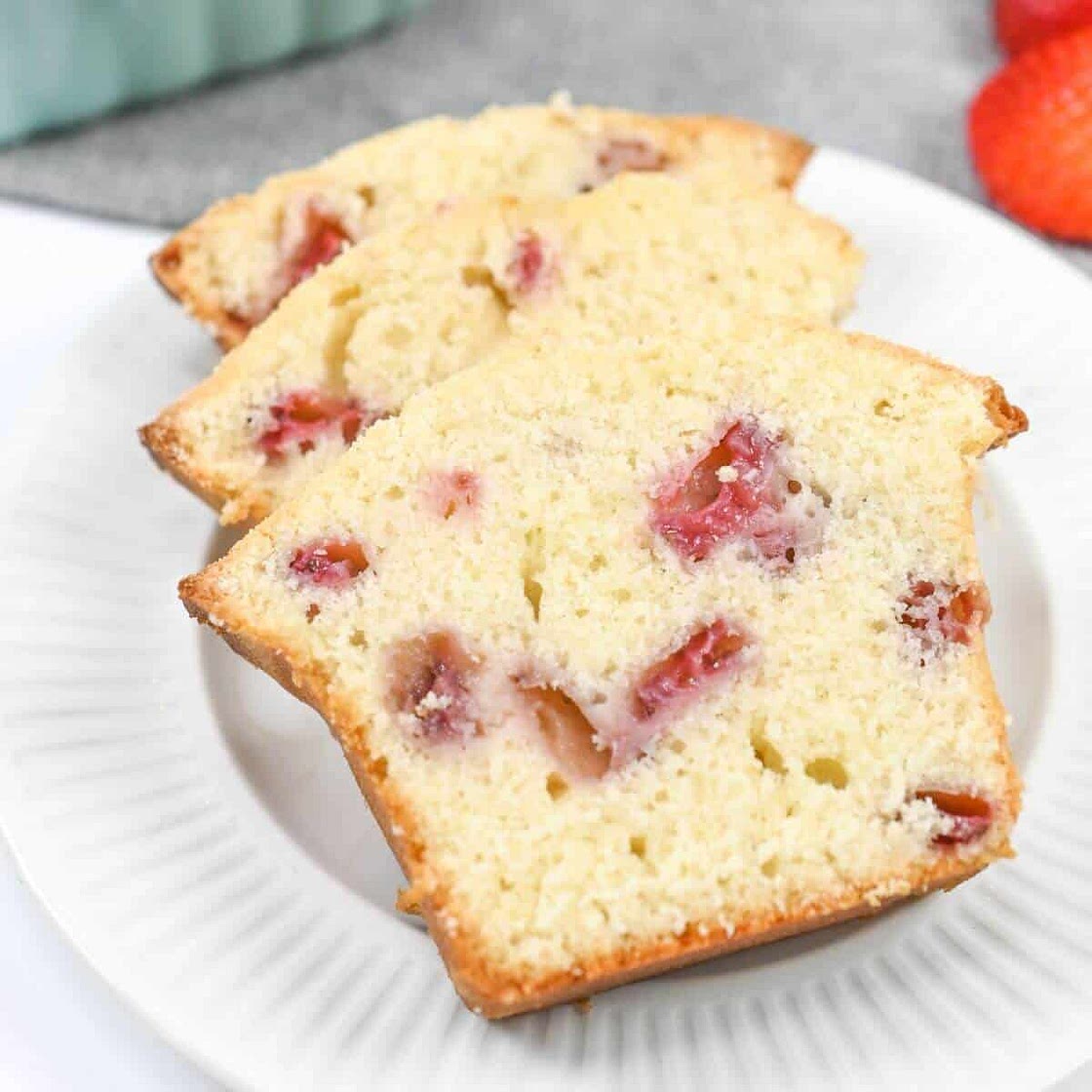 Strawberry Pound Cake Mini Loaf