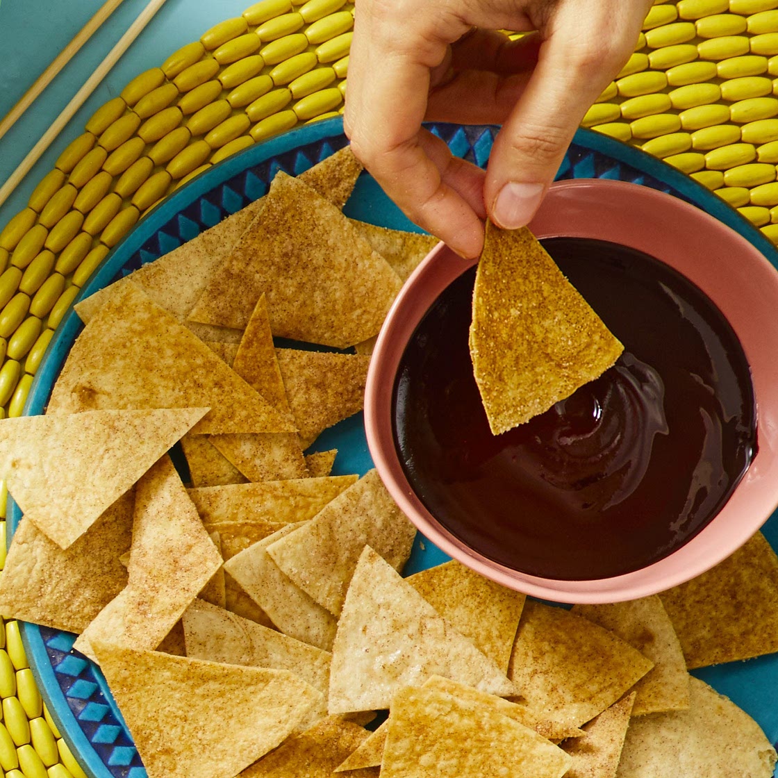 Churro Chips with Spiced Chocolate Dip