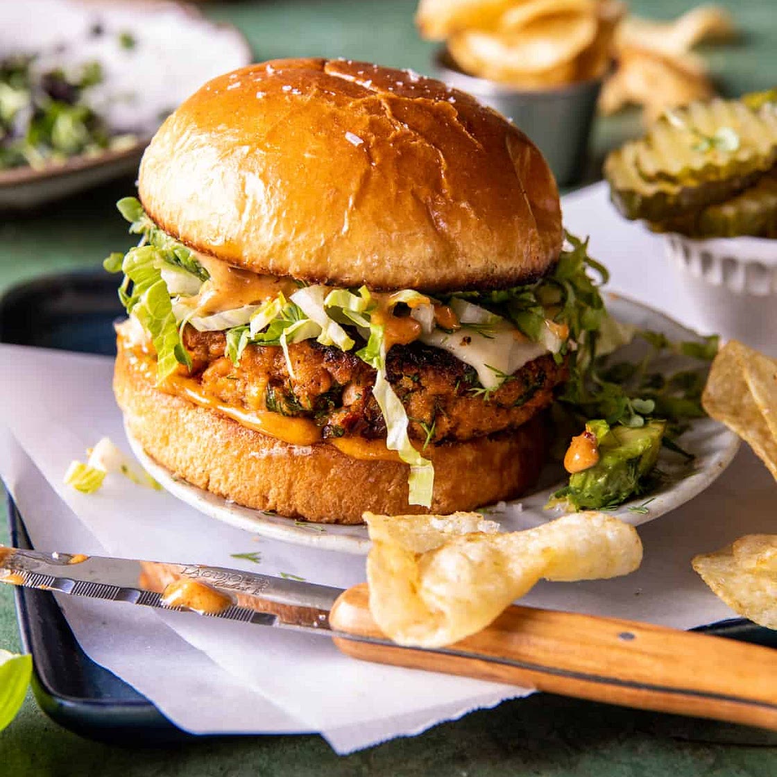 Easy Chipotle Salmon Burgers