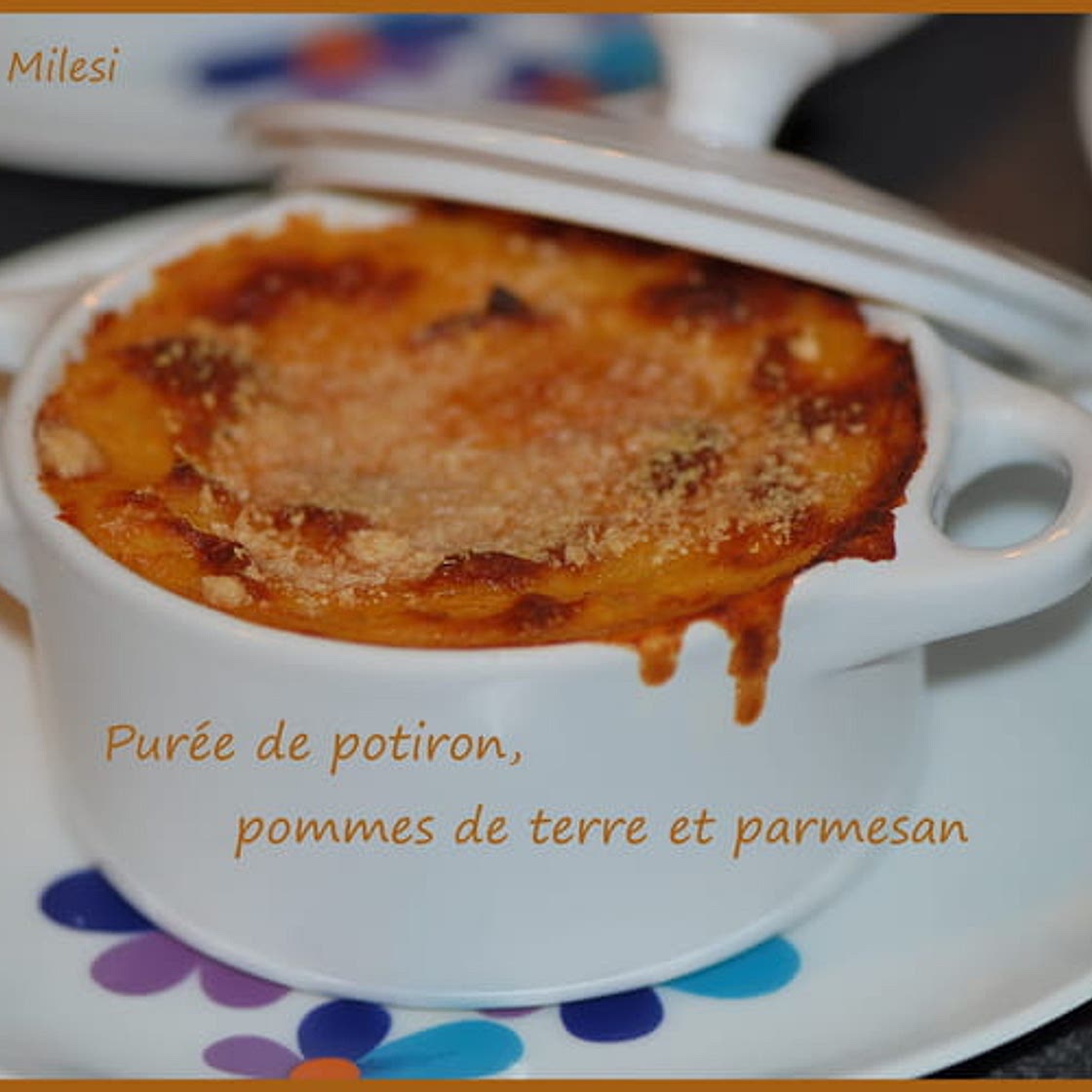 Purée de potiron, pommes de terre et parmesan