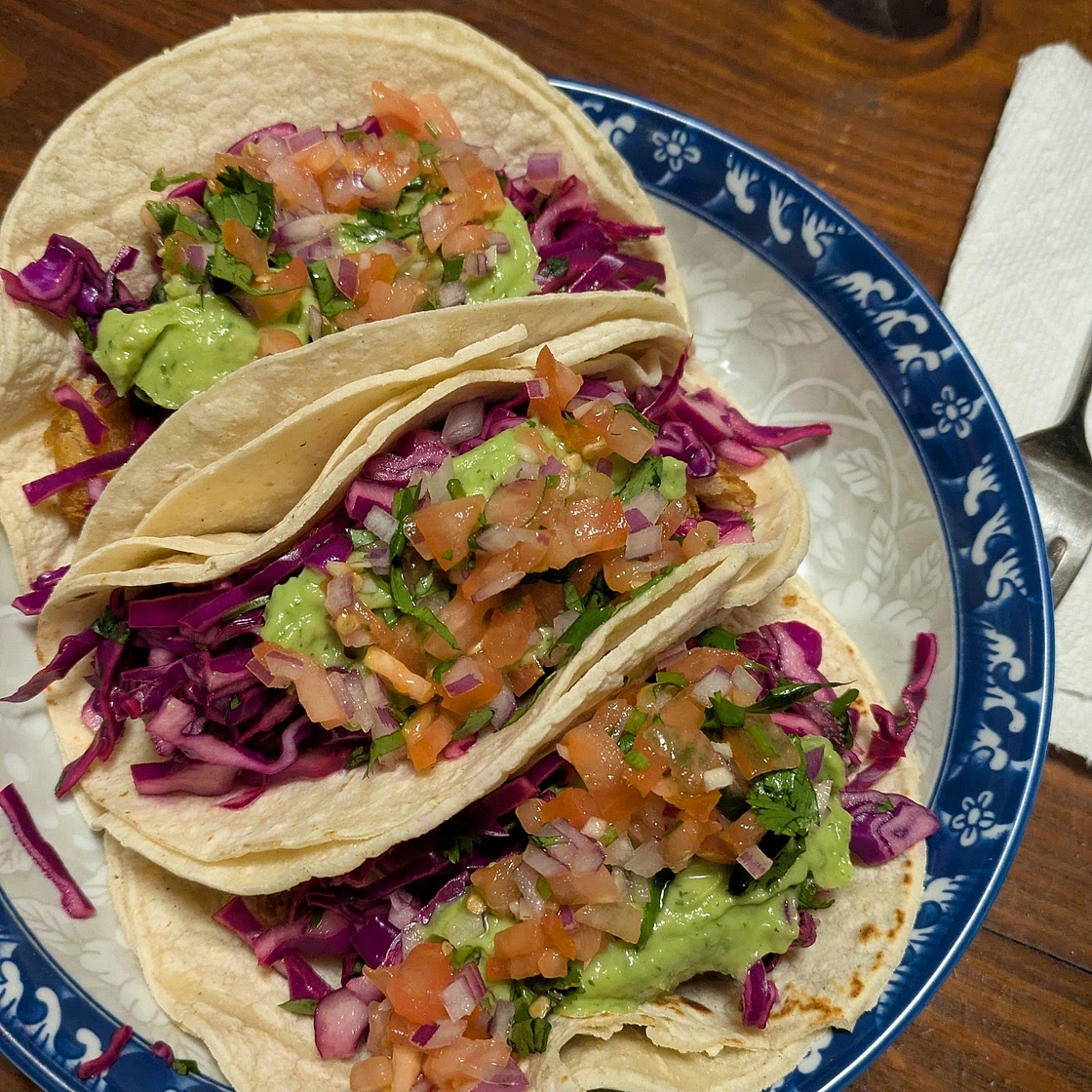 Epic Baja Fish Tacos with Avocado Crema