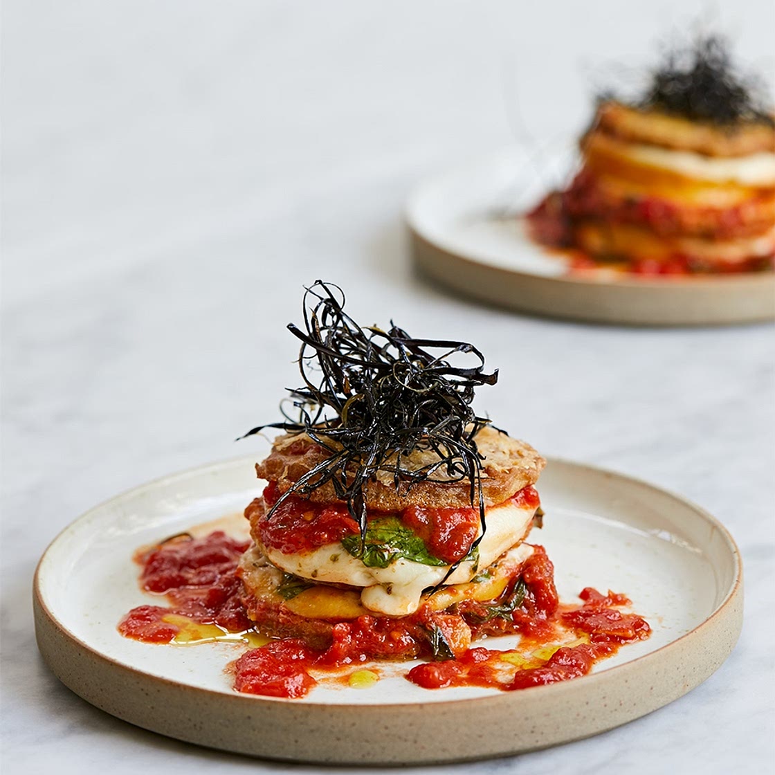 Claudio's aubergine parmigiana