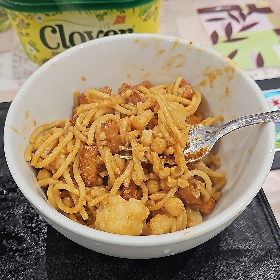 High Protein Vegan Noodles with Peanut Butter