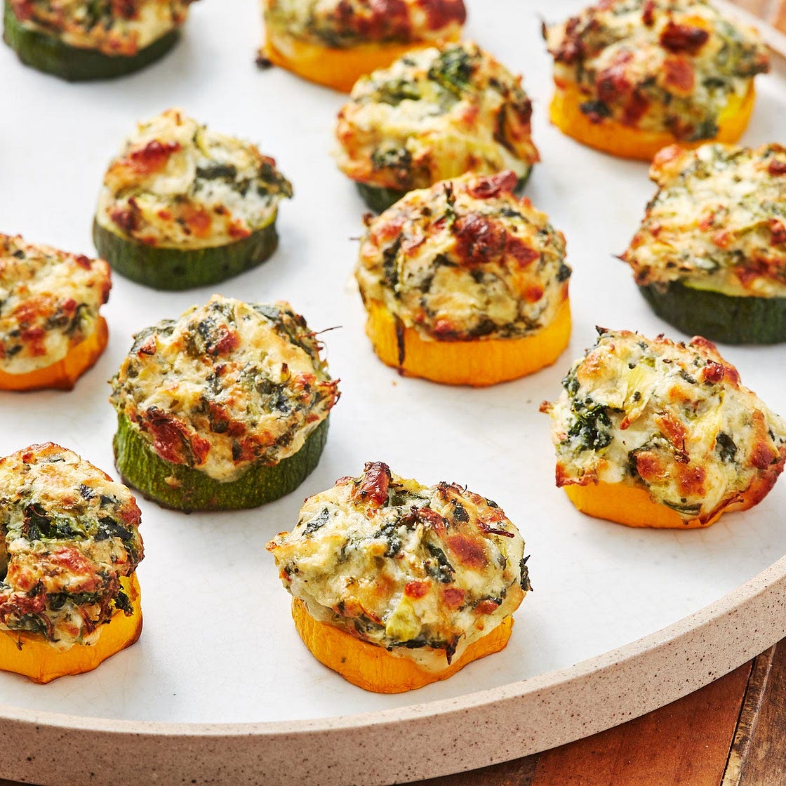 Spinach Artichoke Zucchini Bites