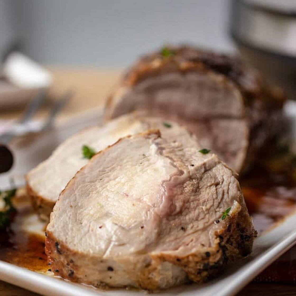 Instant Pot Pork Loin with Pan Juices