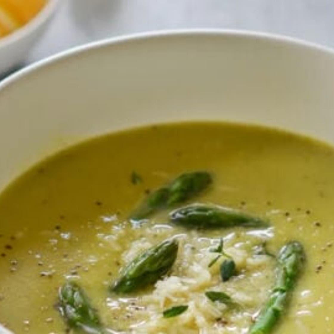 Asparagus Soup with Lemon and Parmesan