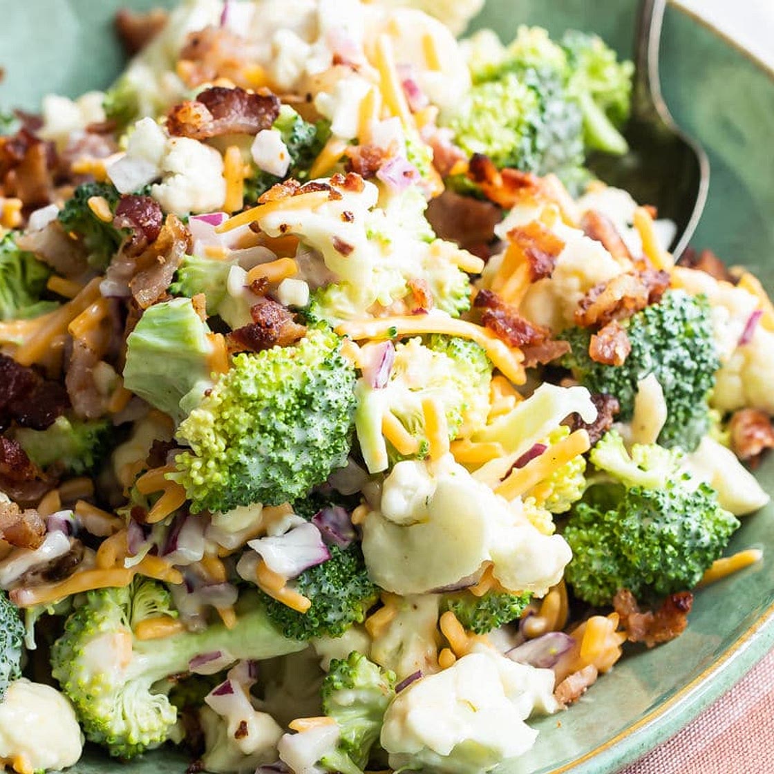 Broccoli Salad with Bacon and Cheese