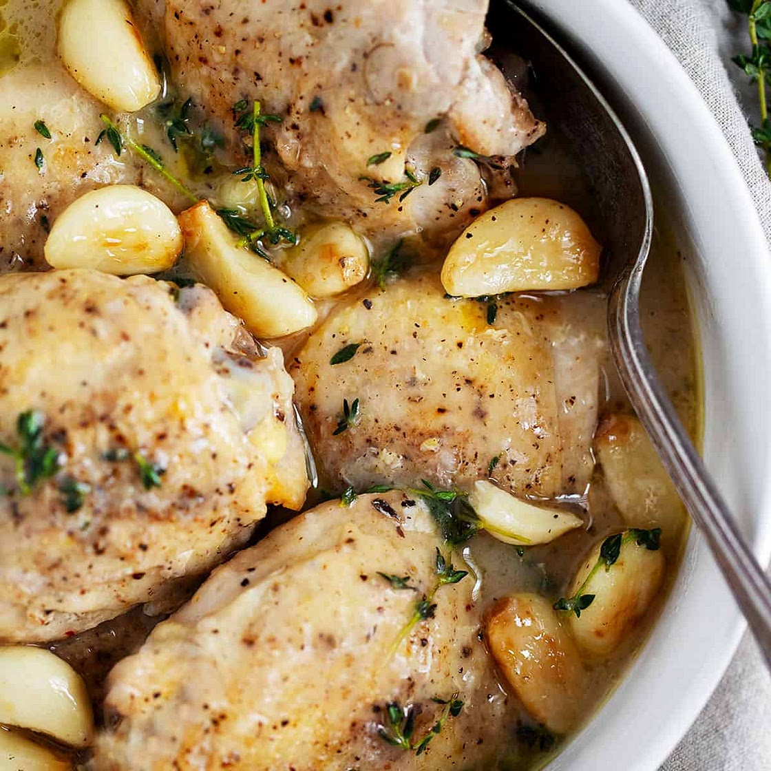 Rustic Garlic Chicken with Gravy