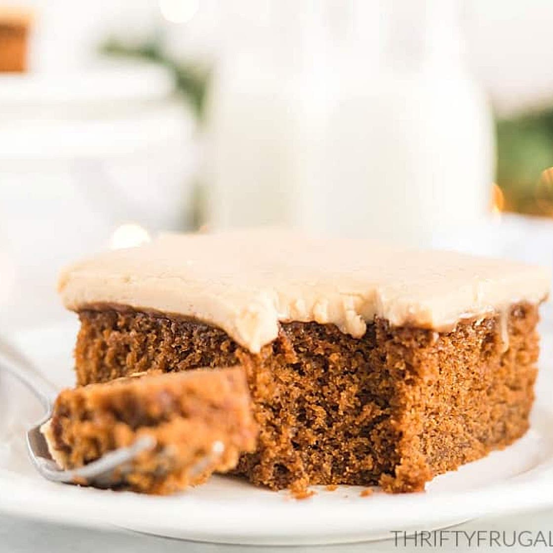 Super Moist Gingerbread Cake with Caramel Icing