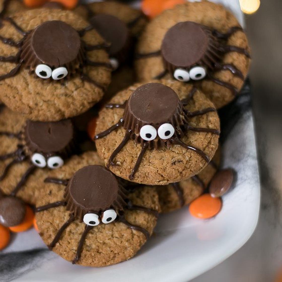 Peanut Butter Spider Cookies
