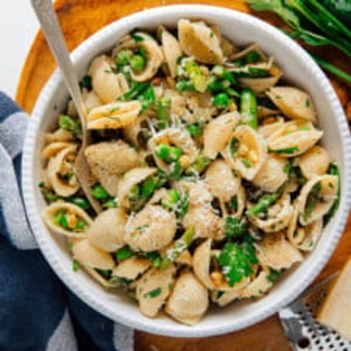 Spring Pea and Asparagus Pasta