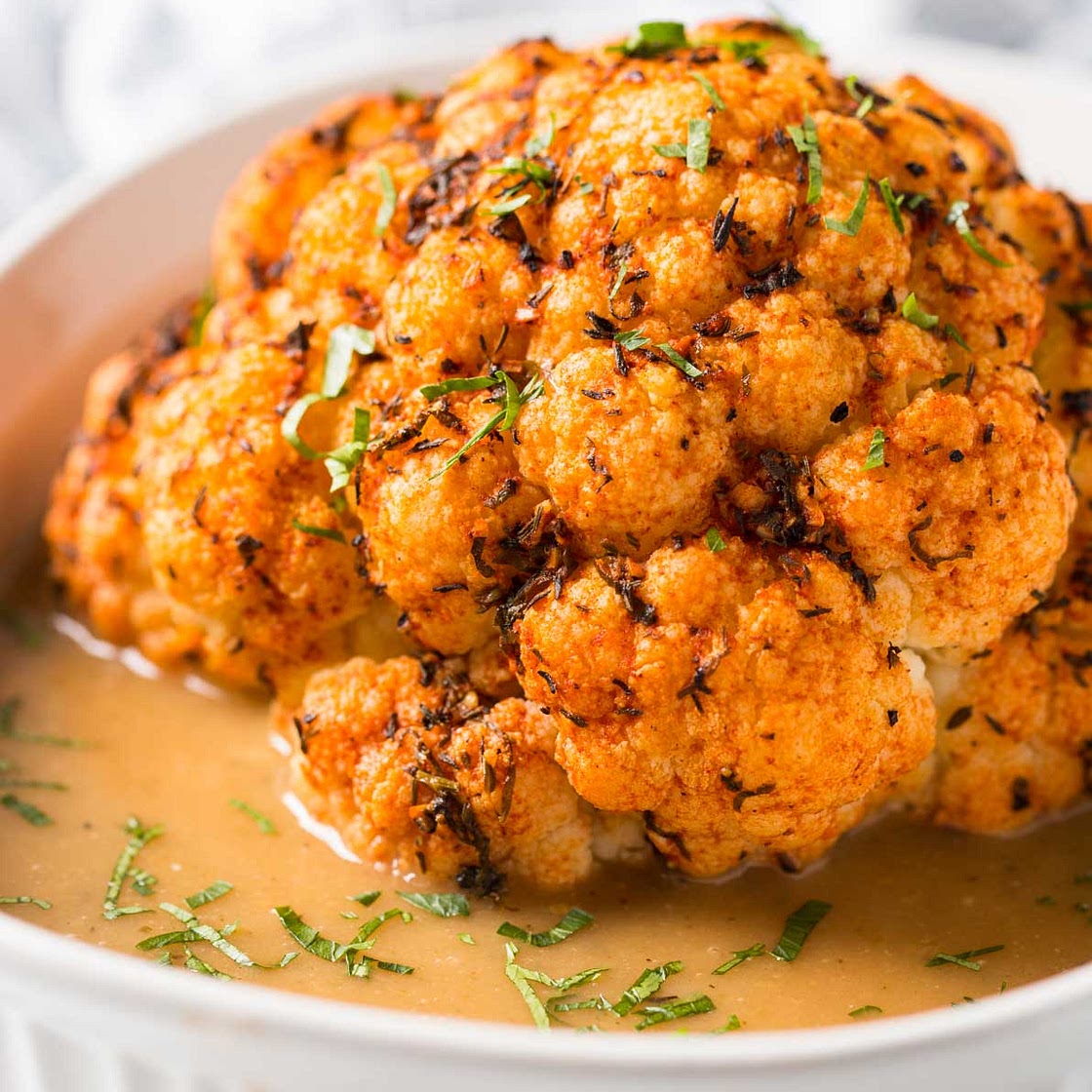 Garlic And Herb Instant Pot Cauliflower With Delicious Gravy