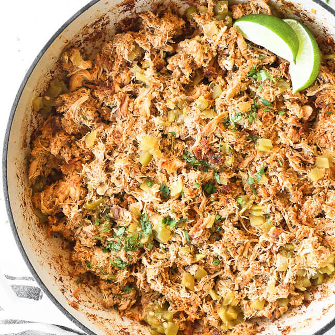 Juicy, Shredded Crockpot Mexican Chicken (5-Minute Prep!)