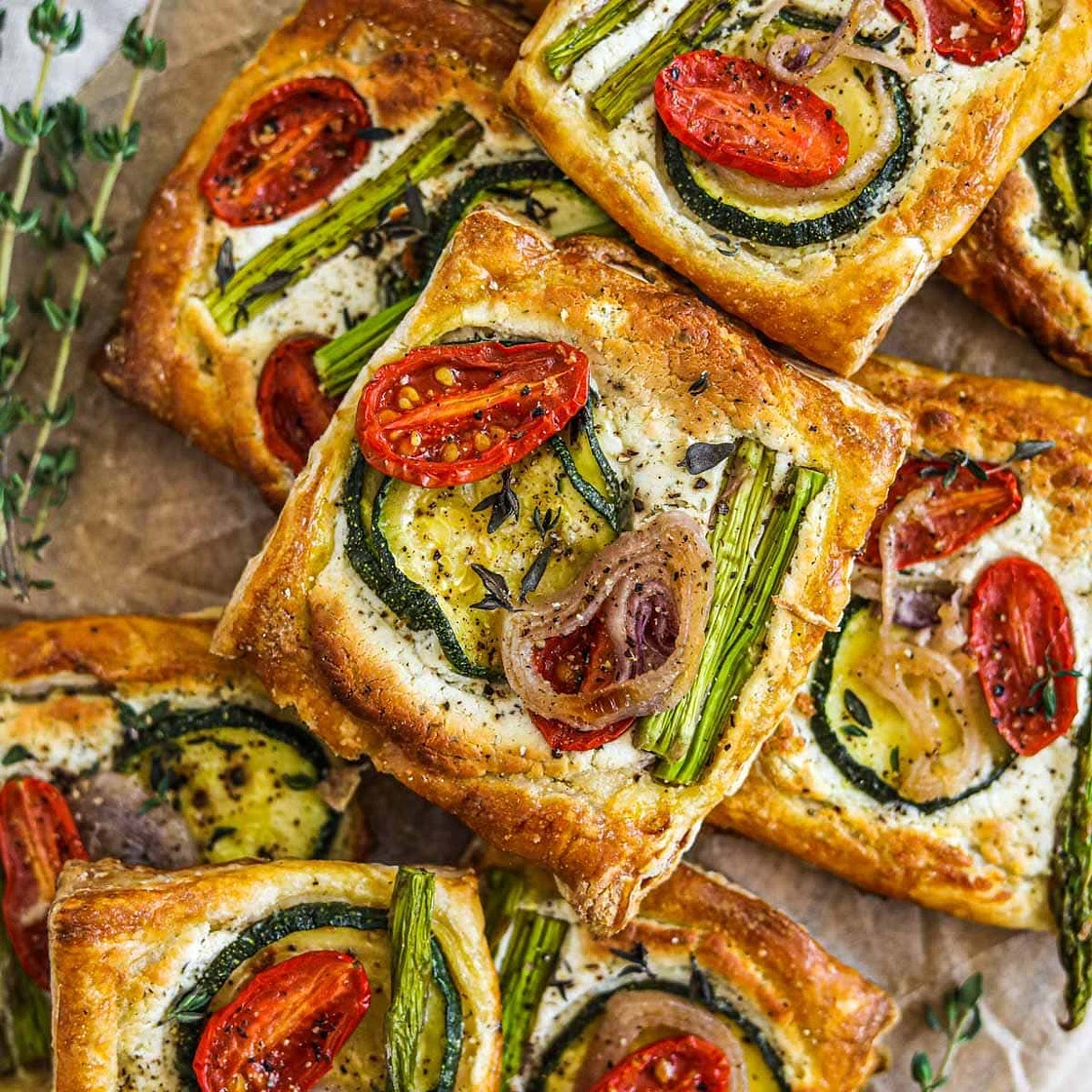 Puff Pastry Vegetable Tarts