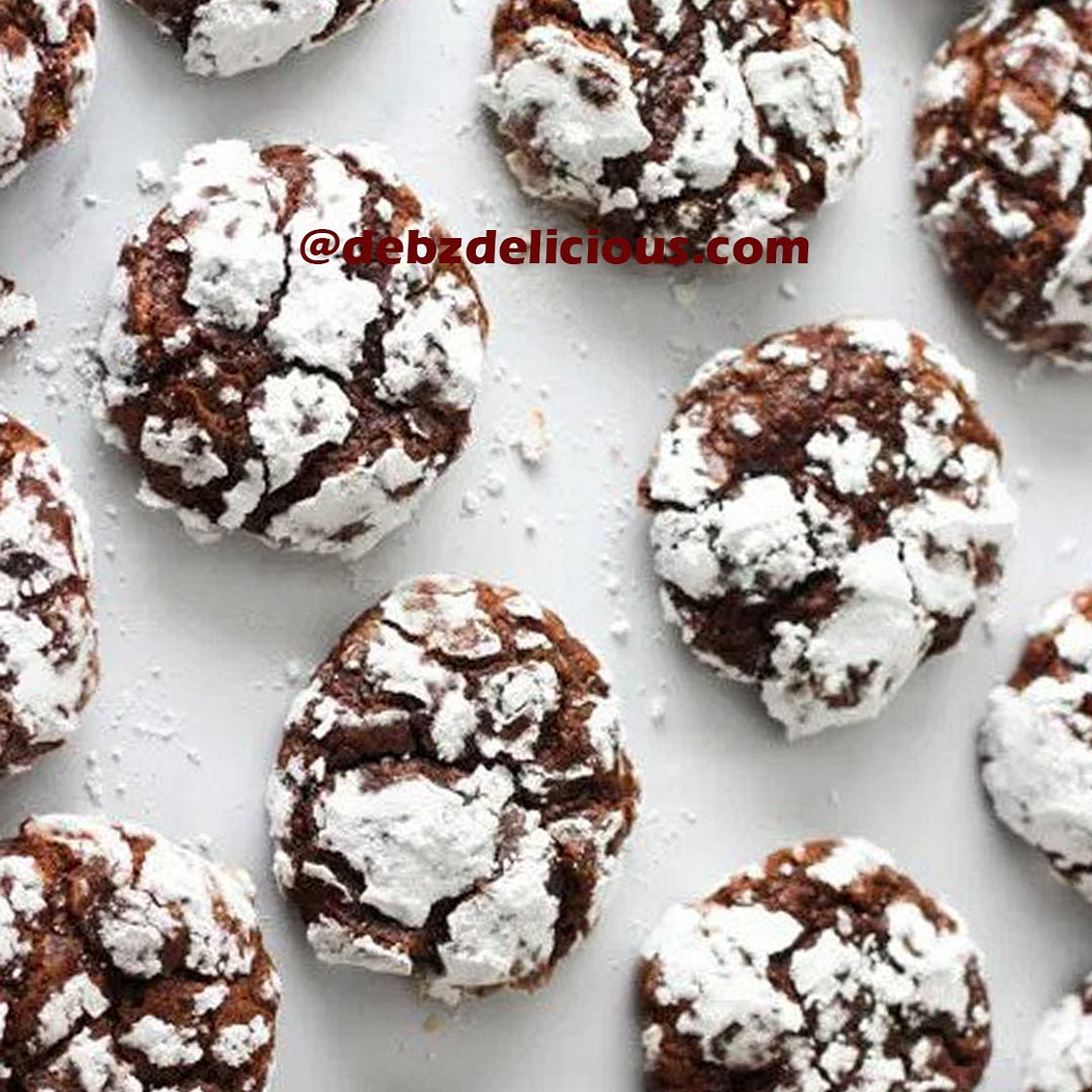 Easy Fudgy Chocolate Crinkle Cookies, Brownie Crinkle Cookies