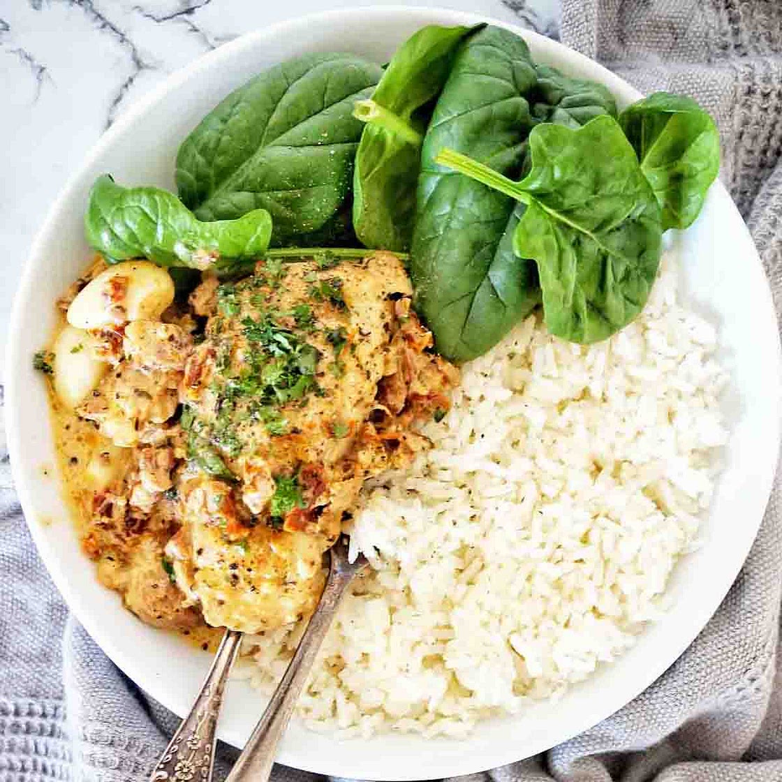 Creamy Garlic Chicken Thighs