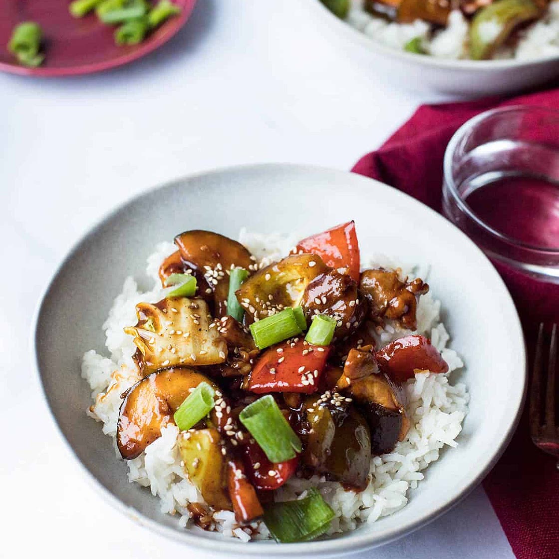 Sweet and Sticky Gochujang Stir-Fry with Sesame Rice