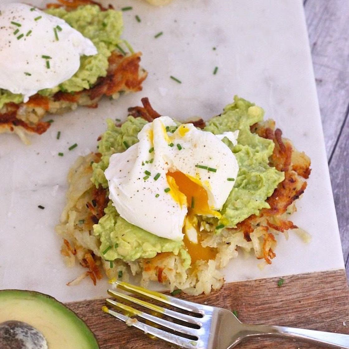Potato Avocado "Toast" with Perfectly Poached Eggs