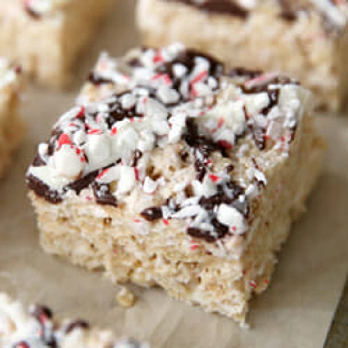 Peppermint Bark Rice Krispie Treats
