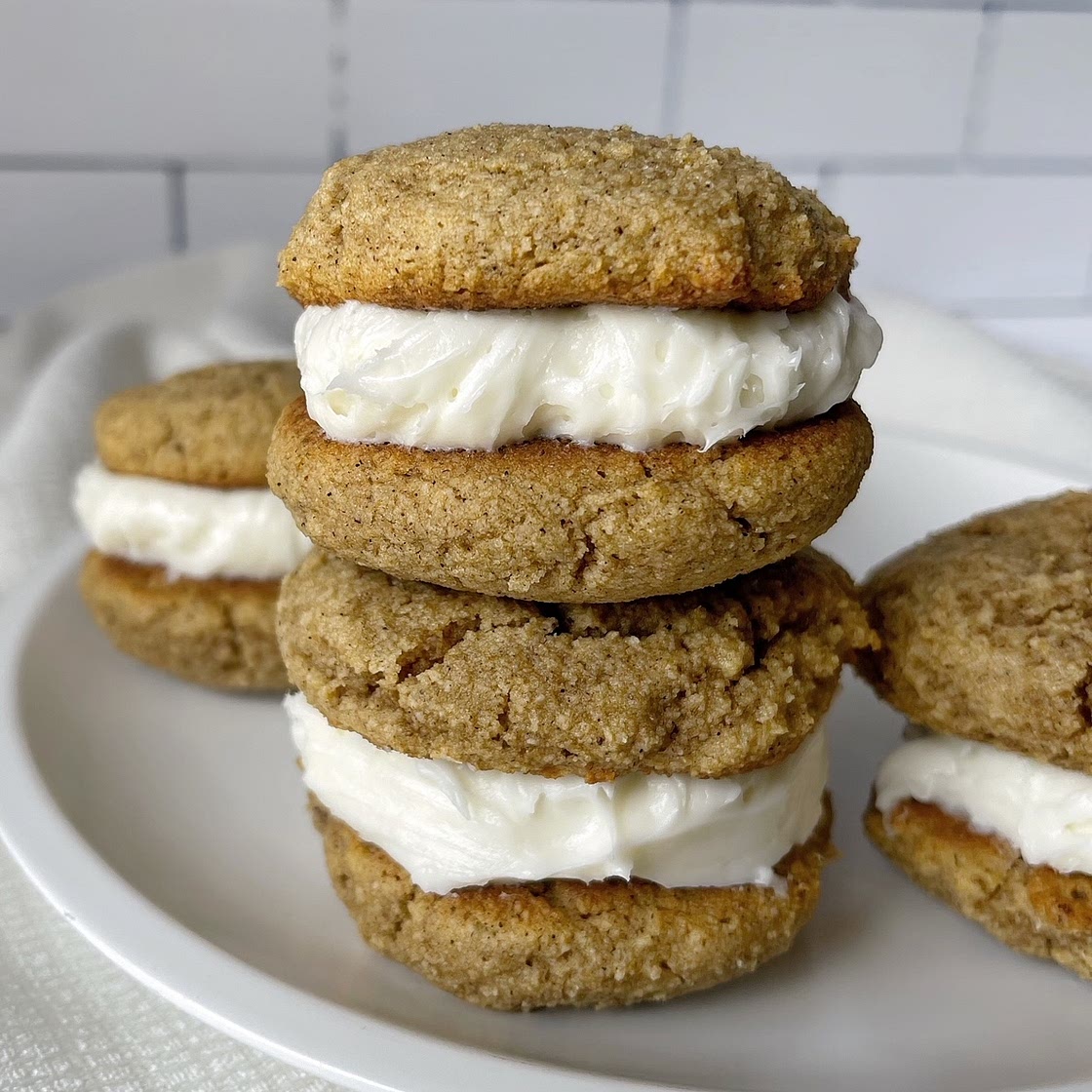 Gluten-Free Pumpkin Cookie Sandwiches with Cream Cheese Frosting