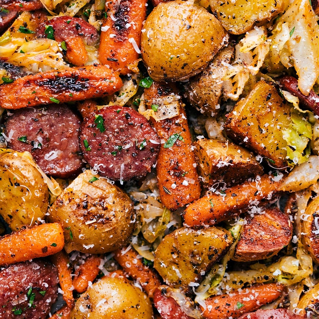 One Pan Cabbage, Potatoes, and Sausage