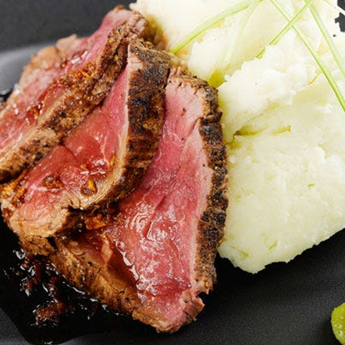 Japanese beef and wasabi mash