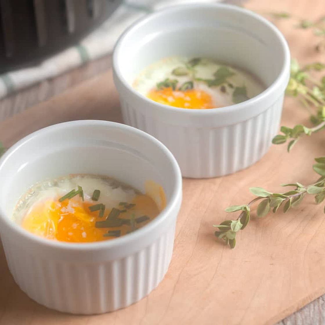 Air Fryer Baked Eggs Recipe