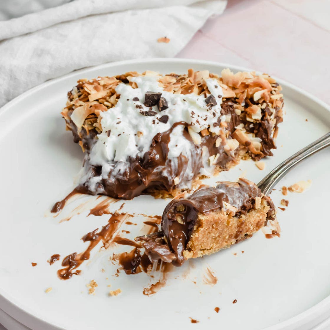 Chocolate Coconut Cream Pie with Graham Cracker Crust