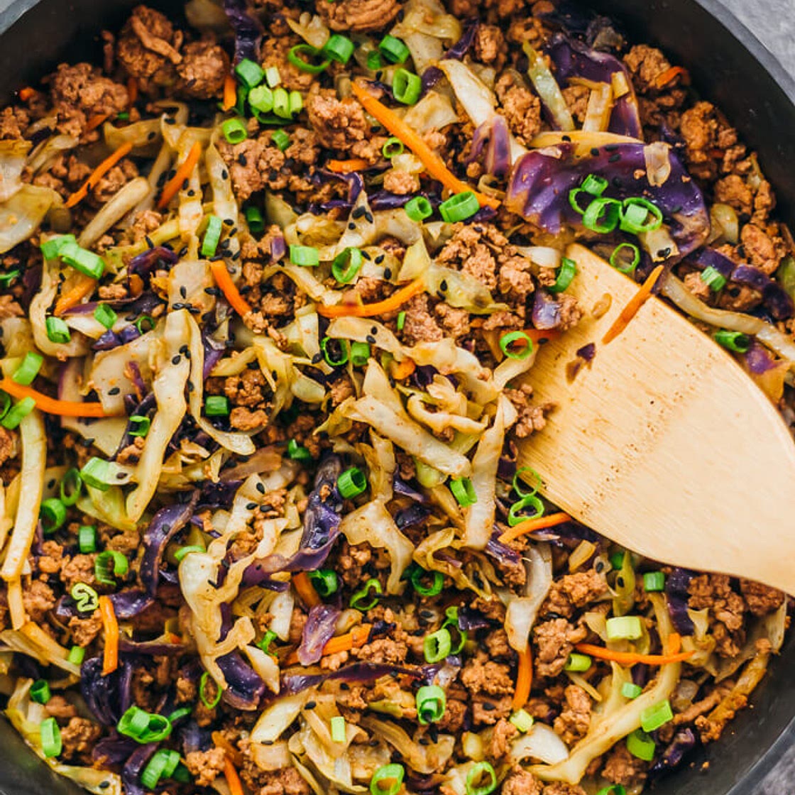 Ground Beef Cabbage Stir Fry