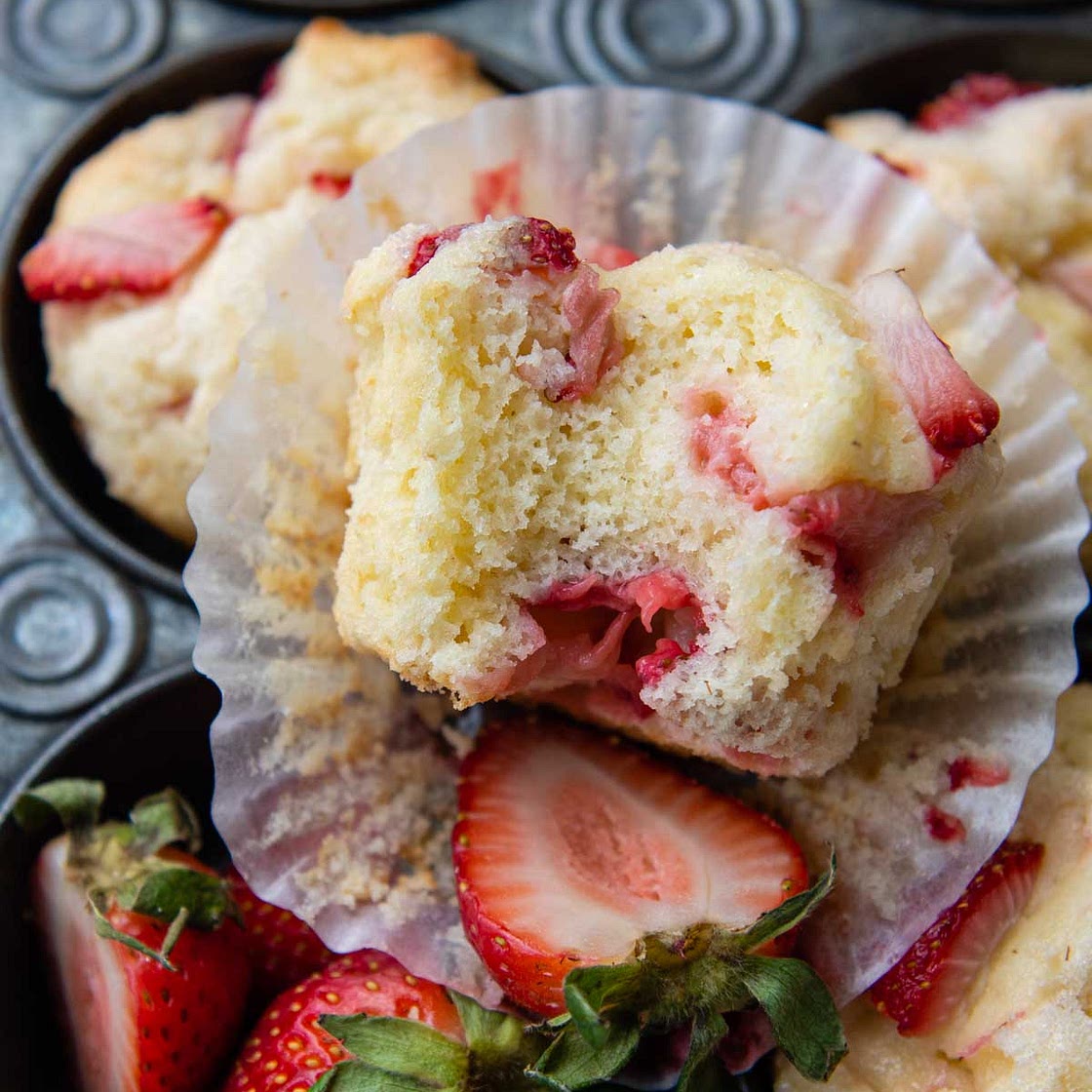 Gluten-Free Strawberry Muffins (Light & Fluffy)