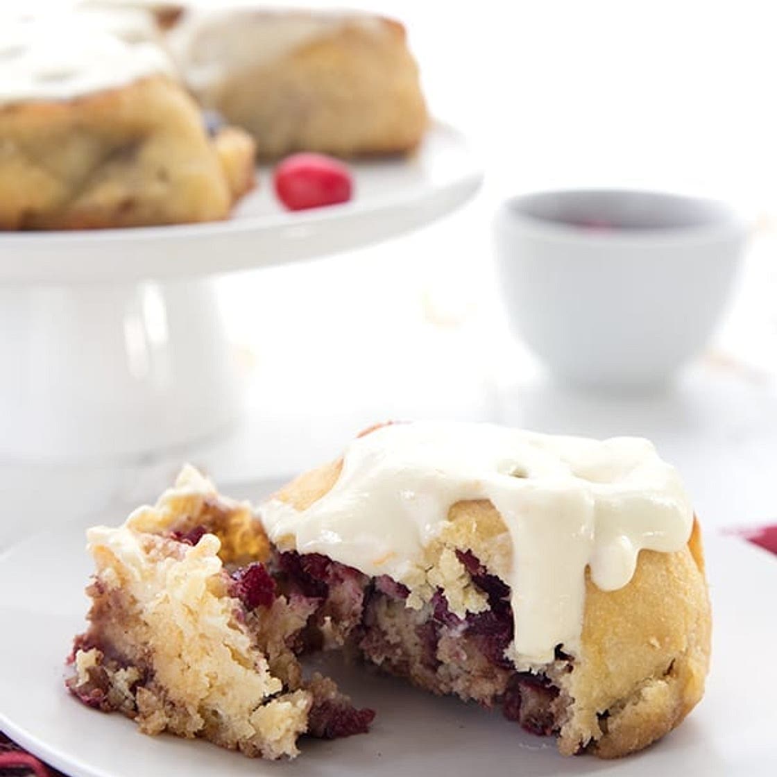 Keto Cranberry Cinnamon Rolls