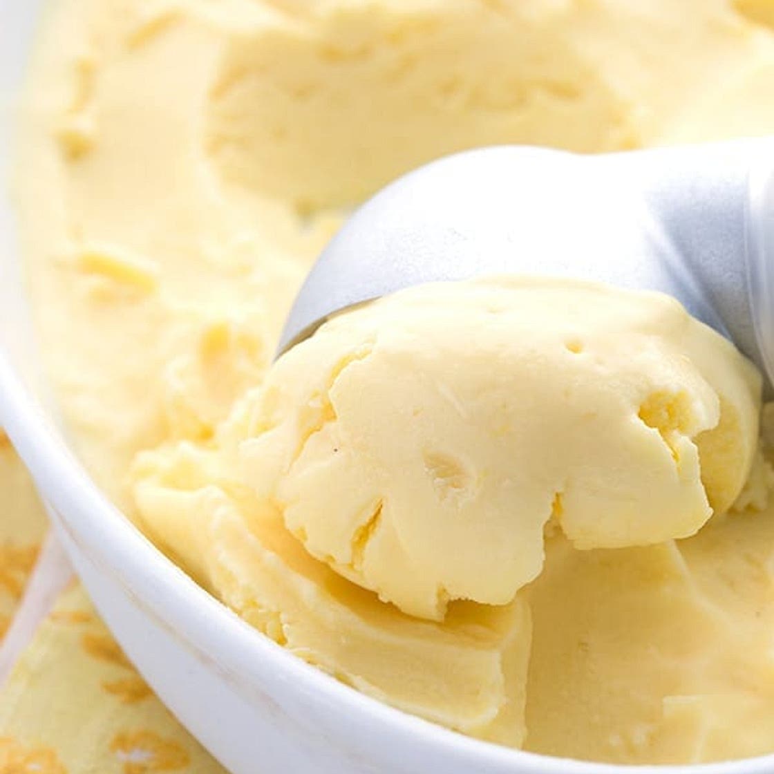 Low Carb Lemon Curd Ice Cream