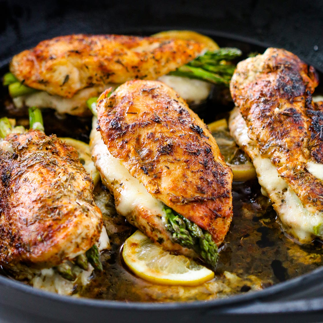 Asparagus & Cheese Stuffed Chicken {Low-carb/ Keto Friendly!}
