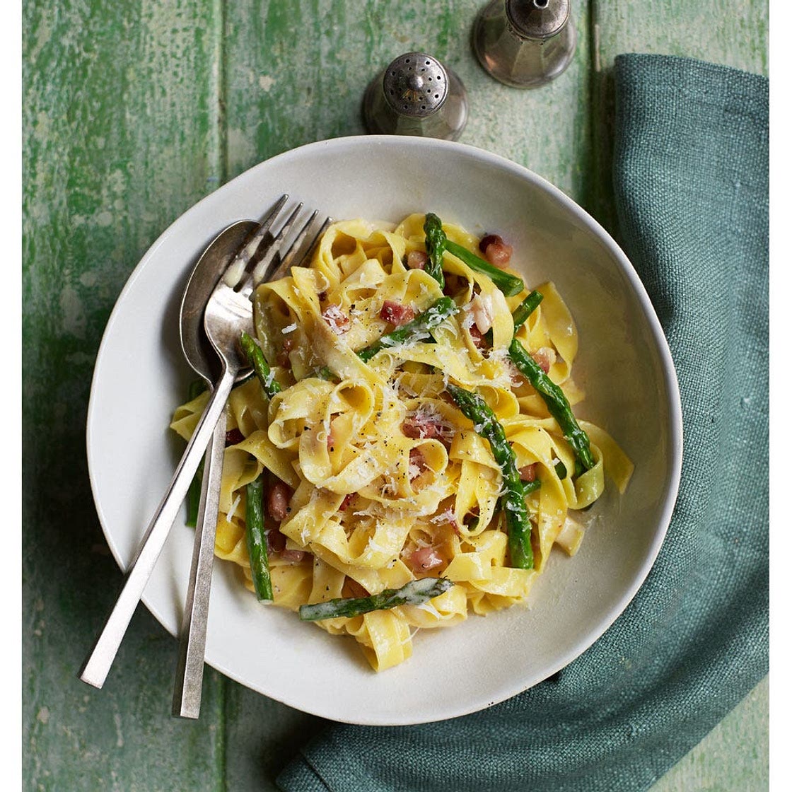 Asparagus and Pancetta Carbonara