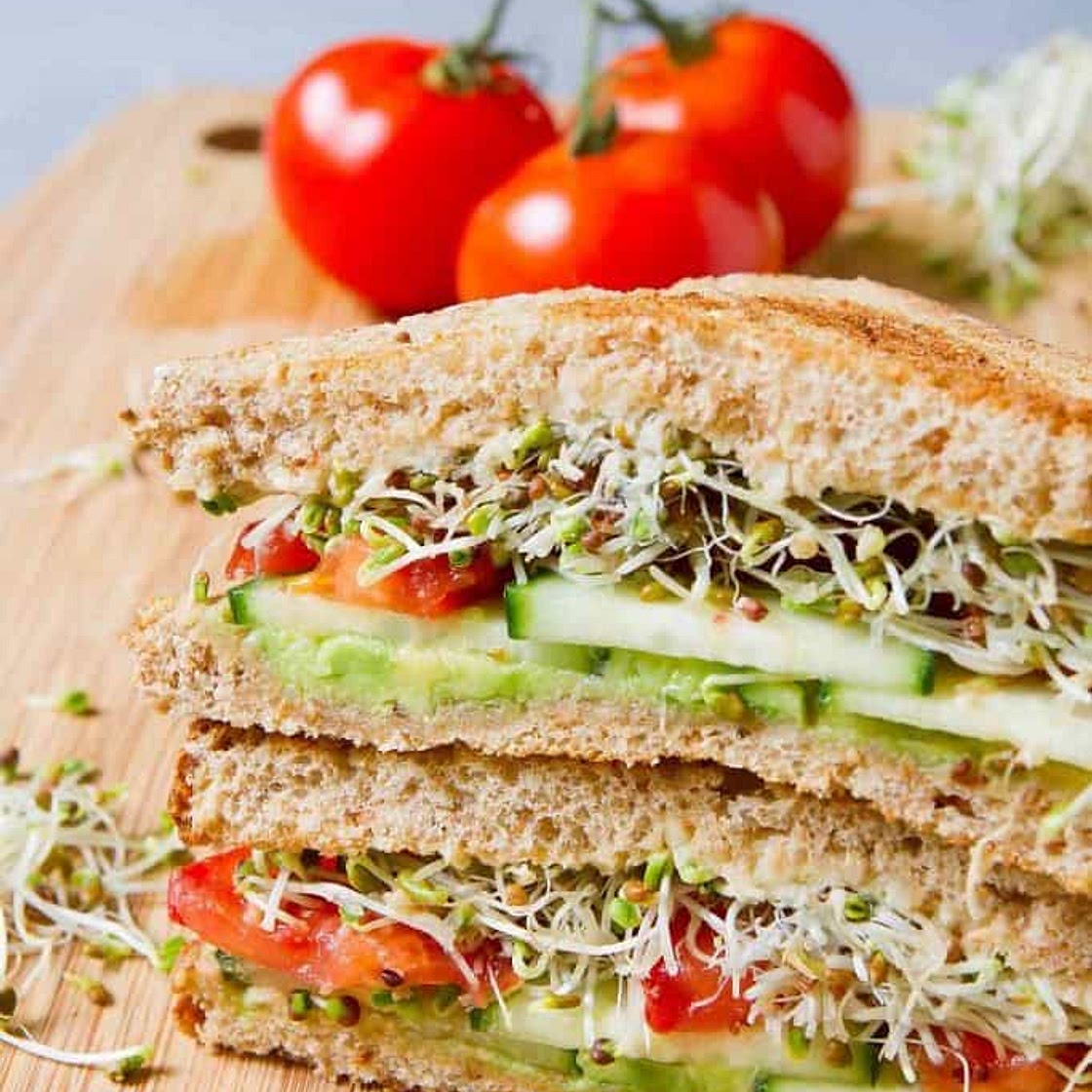 Vegan Hummus Avocado Sandwich