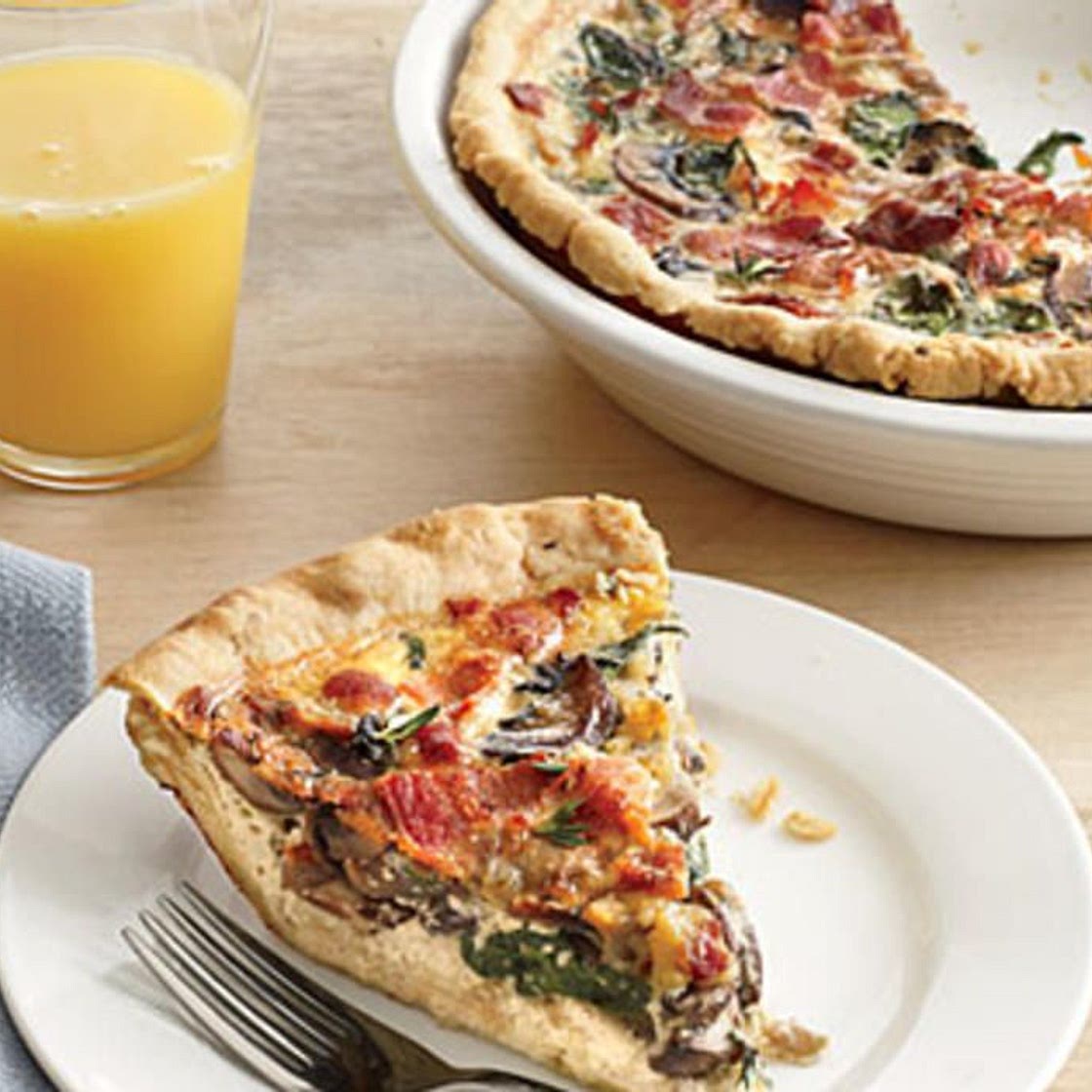 Mushroom, Gruyère & Spinach Quiche