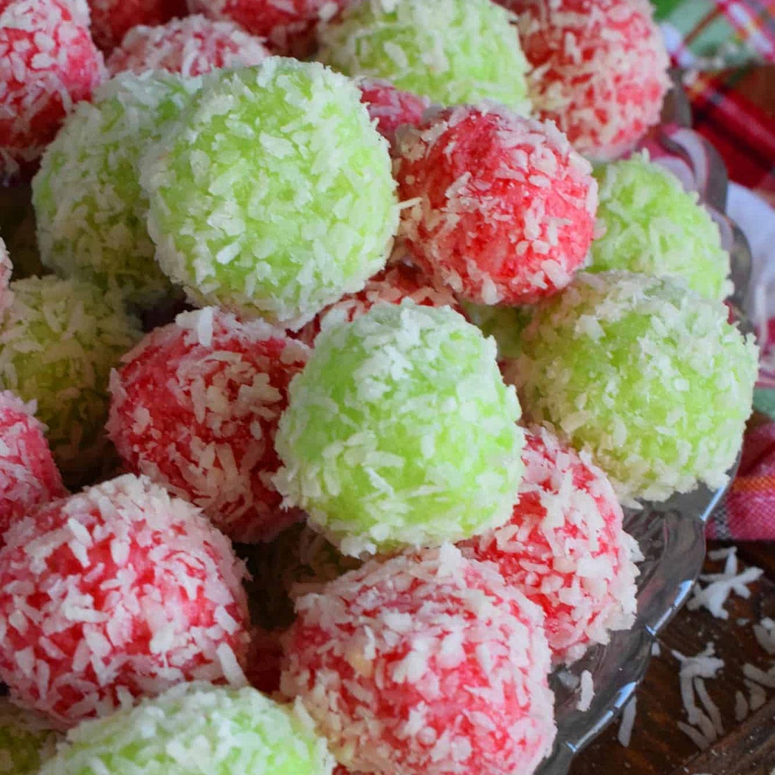 Mom's Christmas Jello Balls