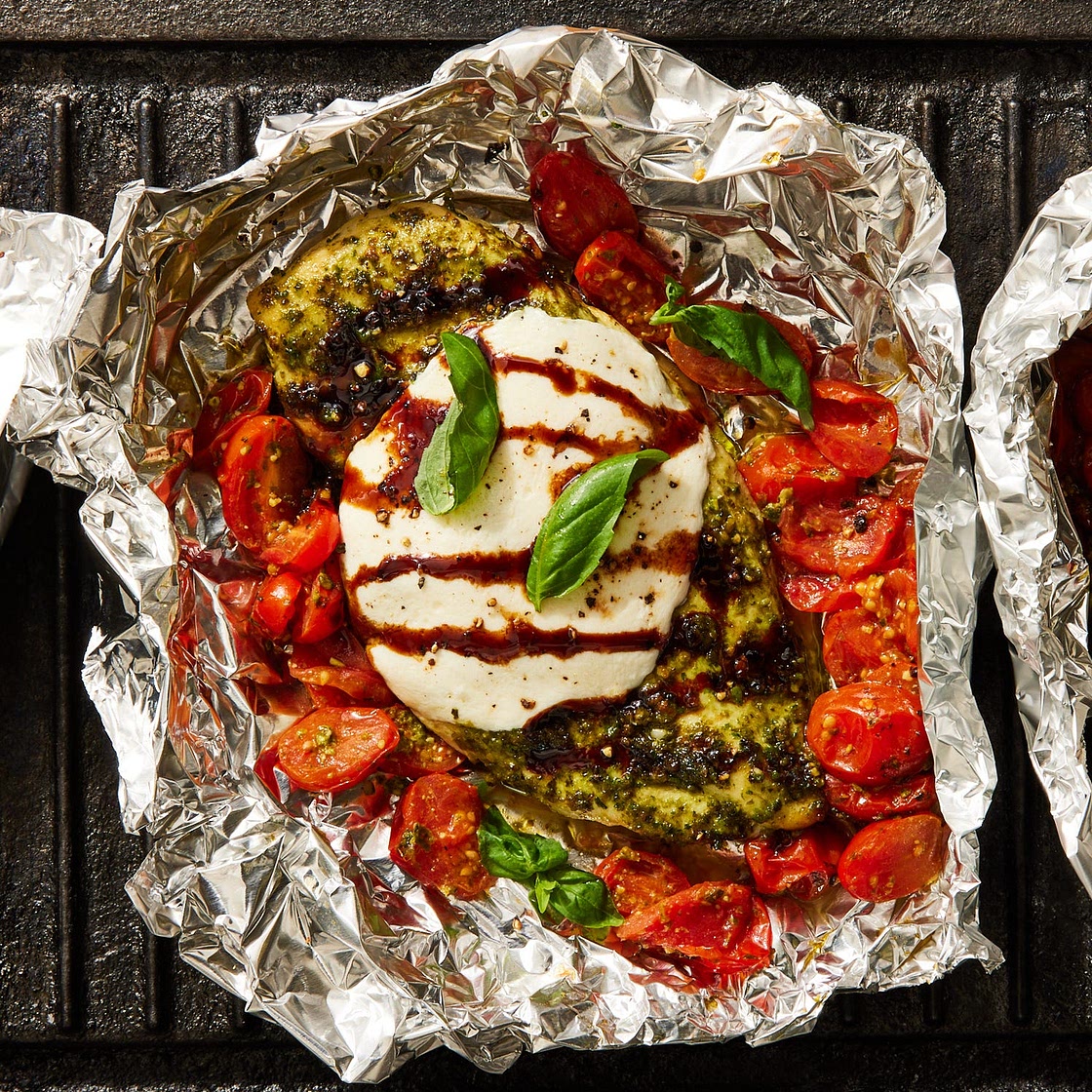 Caprese Chicken Foil Packs