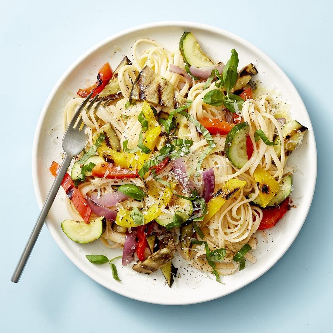 Grilled Ratatouille Linguine