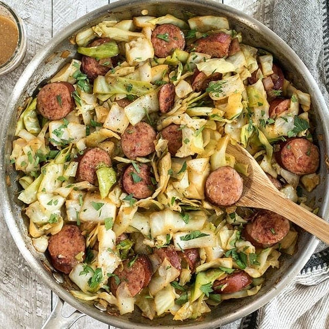 Kielbasa and Cabbage Skillet