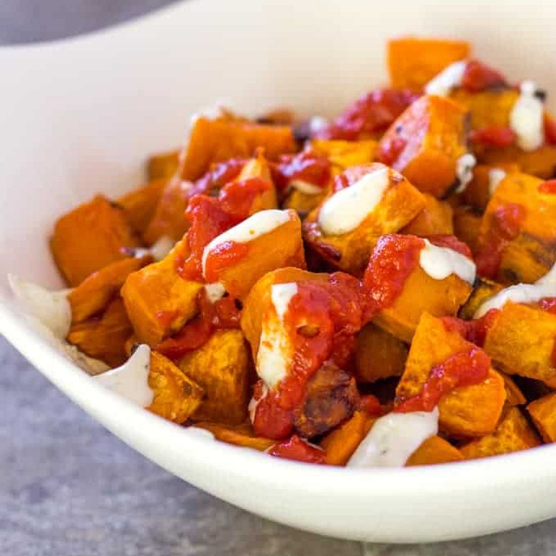 Sweet Potato Patatas Bravas