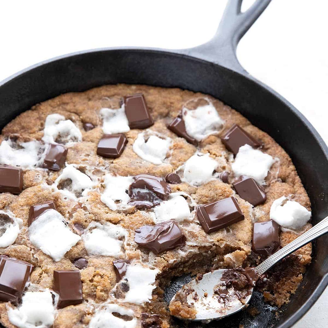 Keto Smores Skillet Cookie