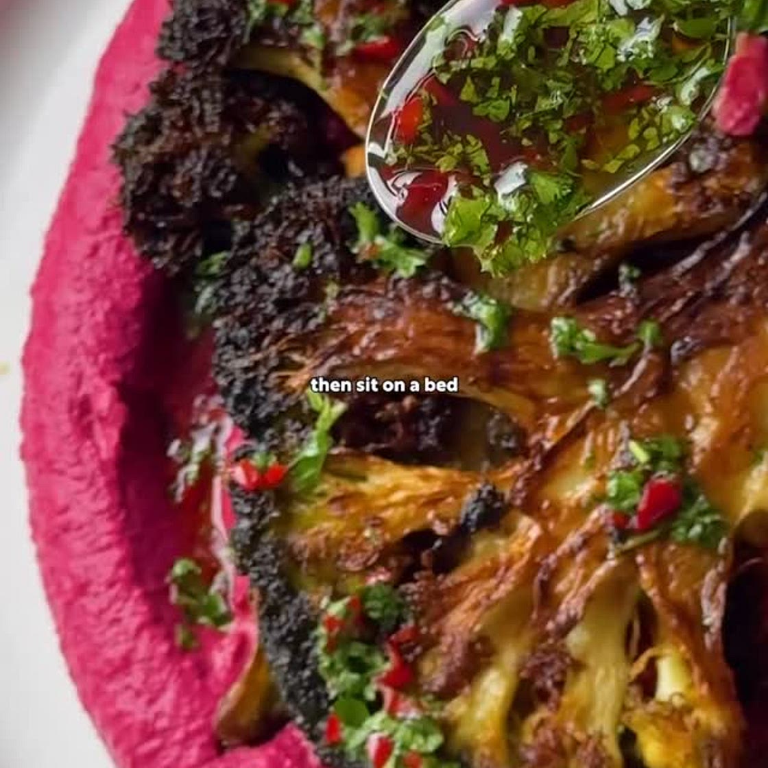 BROCCOLI STEAKS + BEETROOT HUMMUS 🥦