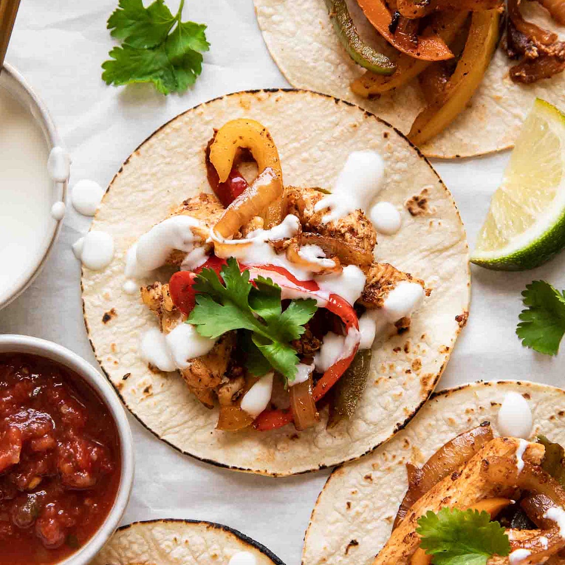 The BEST Chicken Fajita Tacos