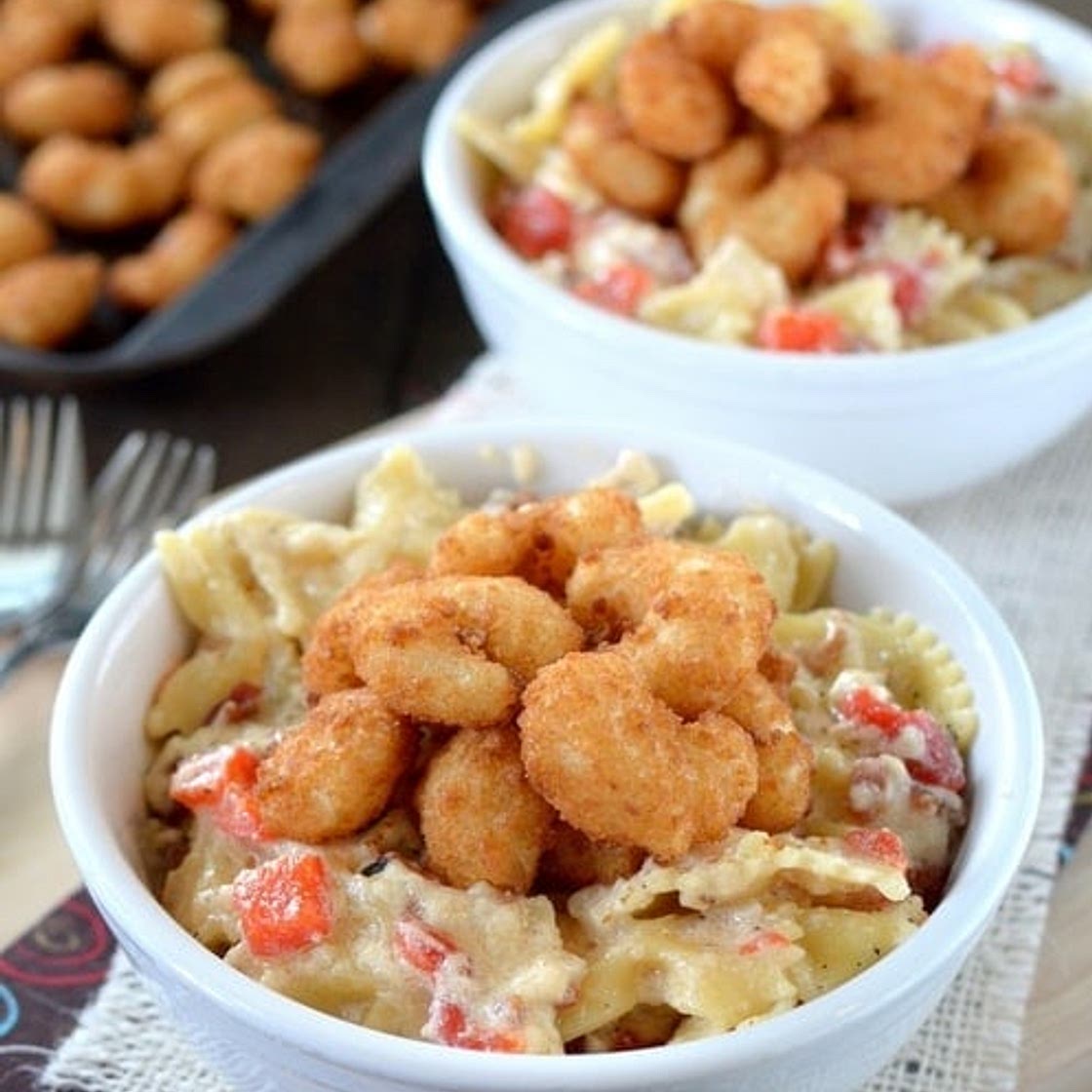 Bacon Shrimp Alfredo Pasta