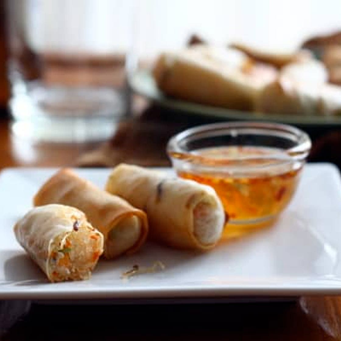 Baked Vegetarian Spring Rolls