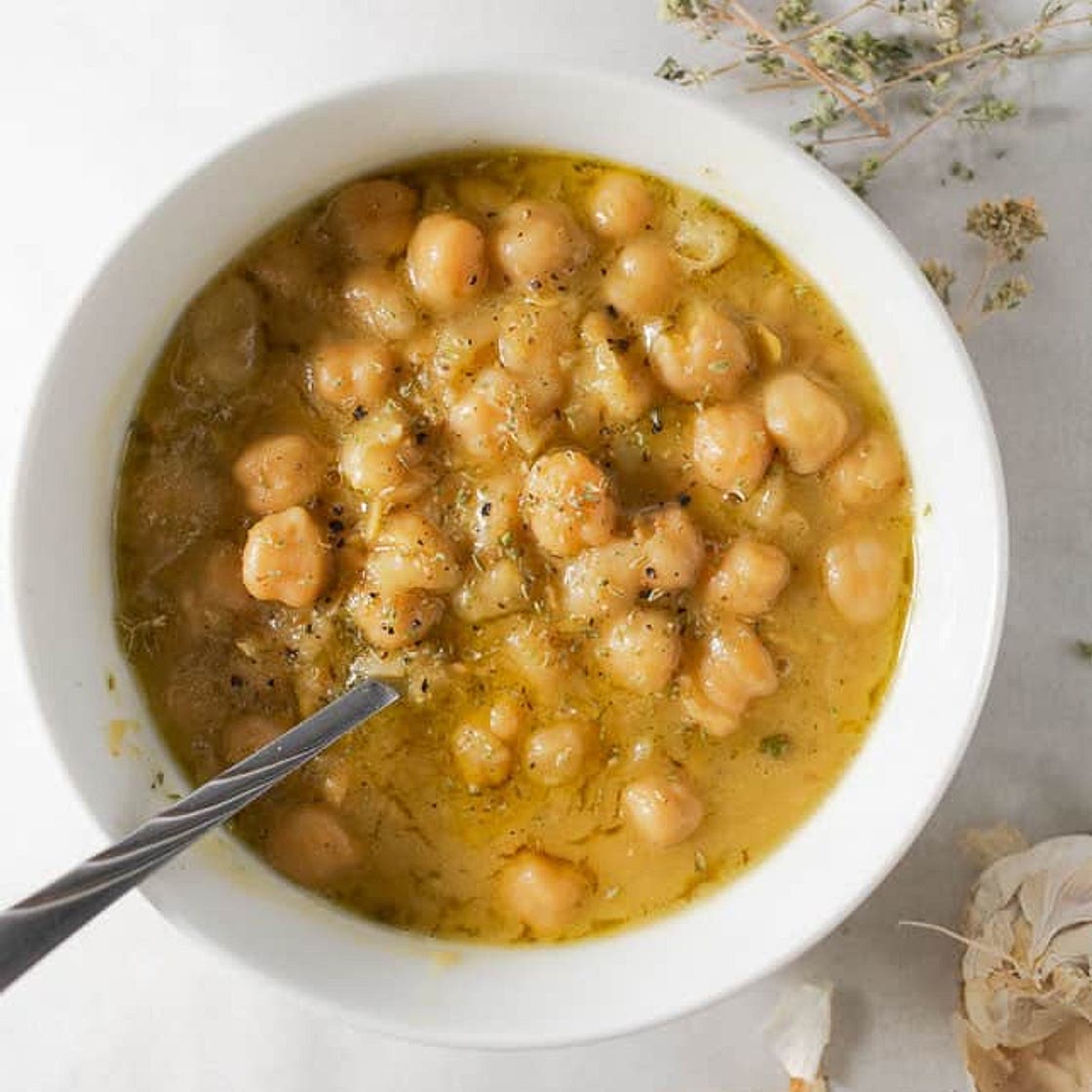 Greek Chickpea Soup With Lemon & Oregano (Revithosoupa)